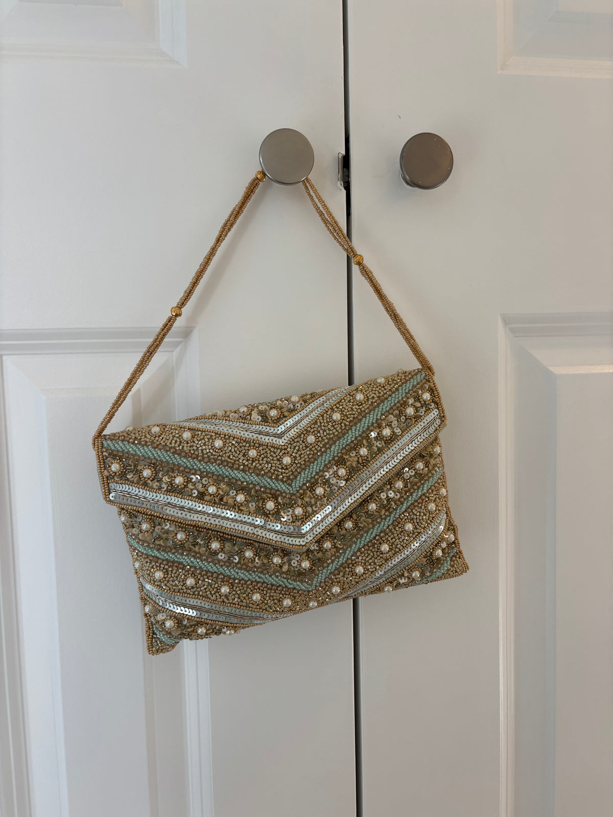 Handmade Sequin Flap Bag