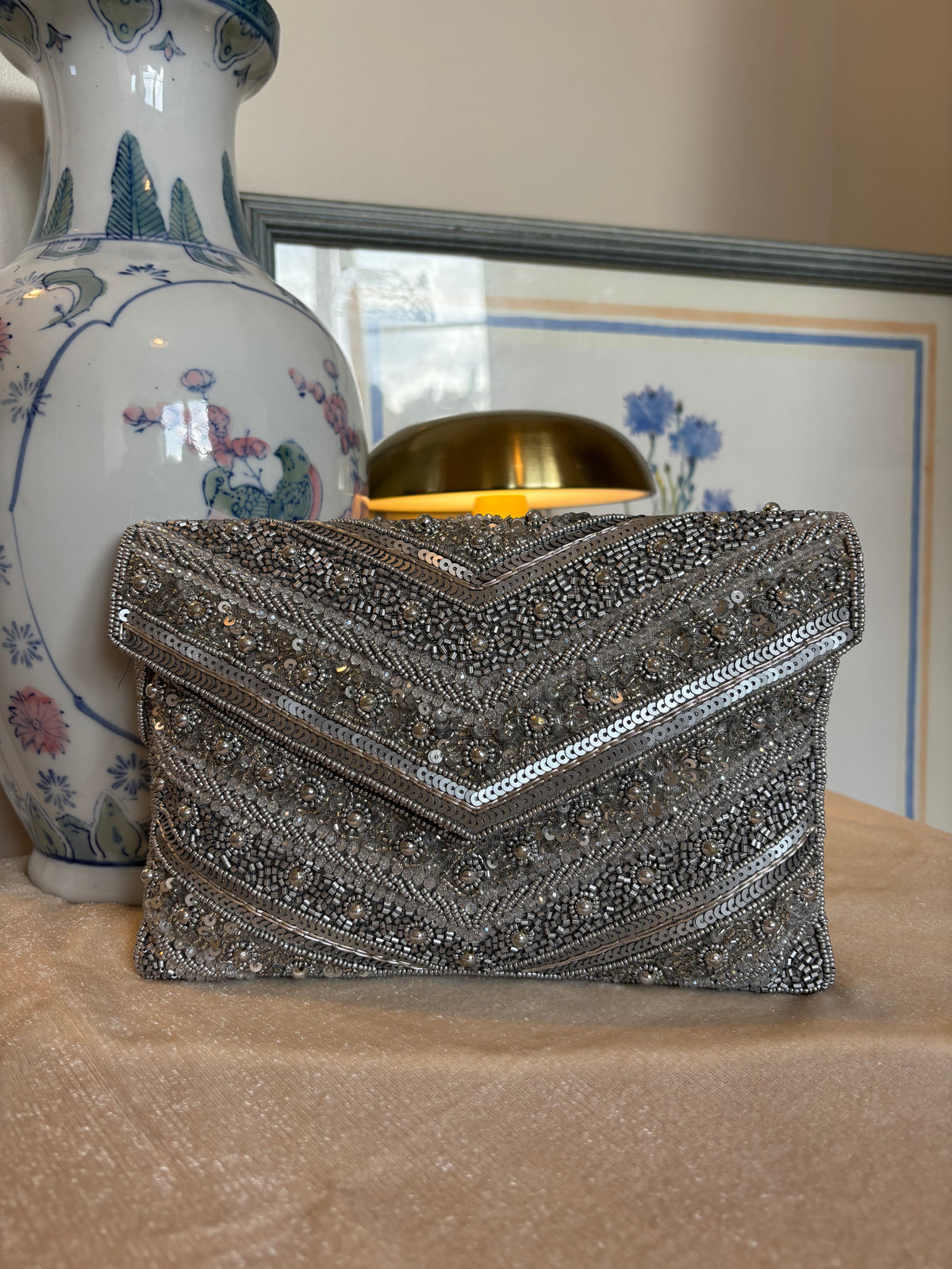 Handmade Sequin Flap Bag