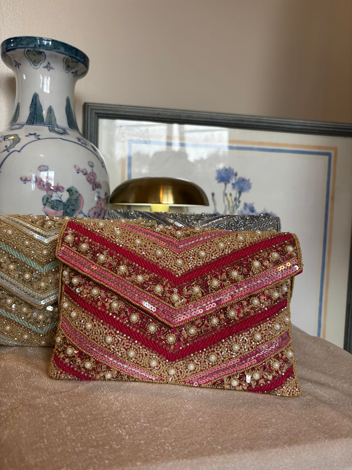 Handmade Sequin Flap Bag