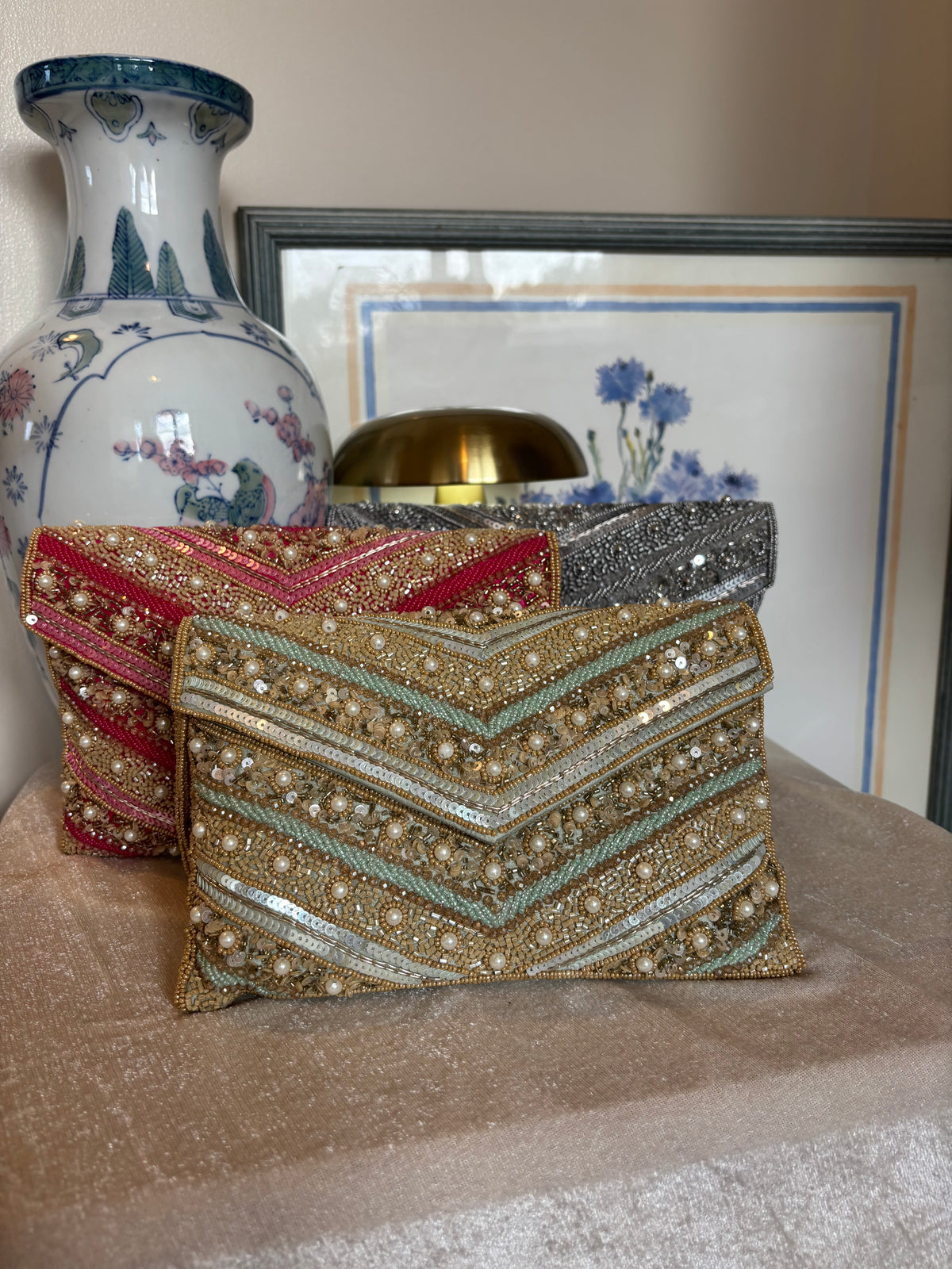 Handmade Sequin Flap Bag