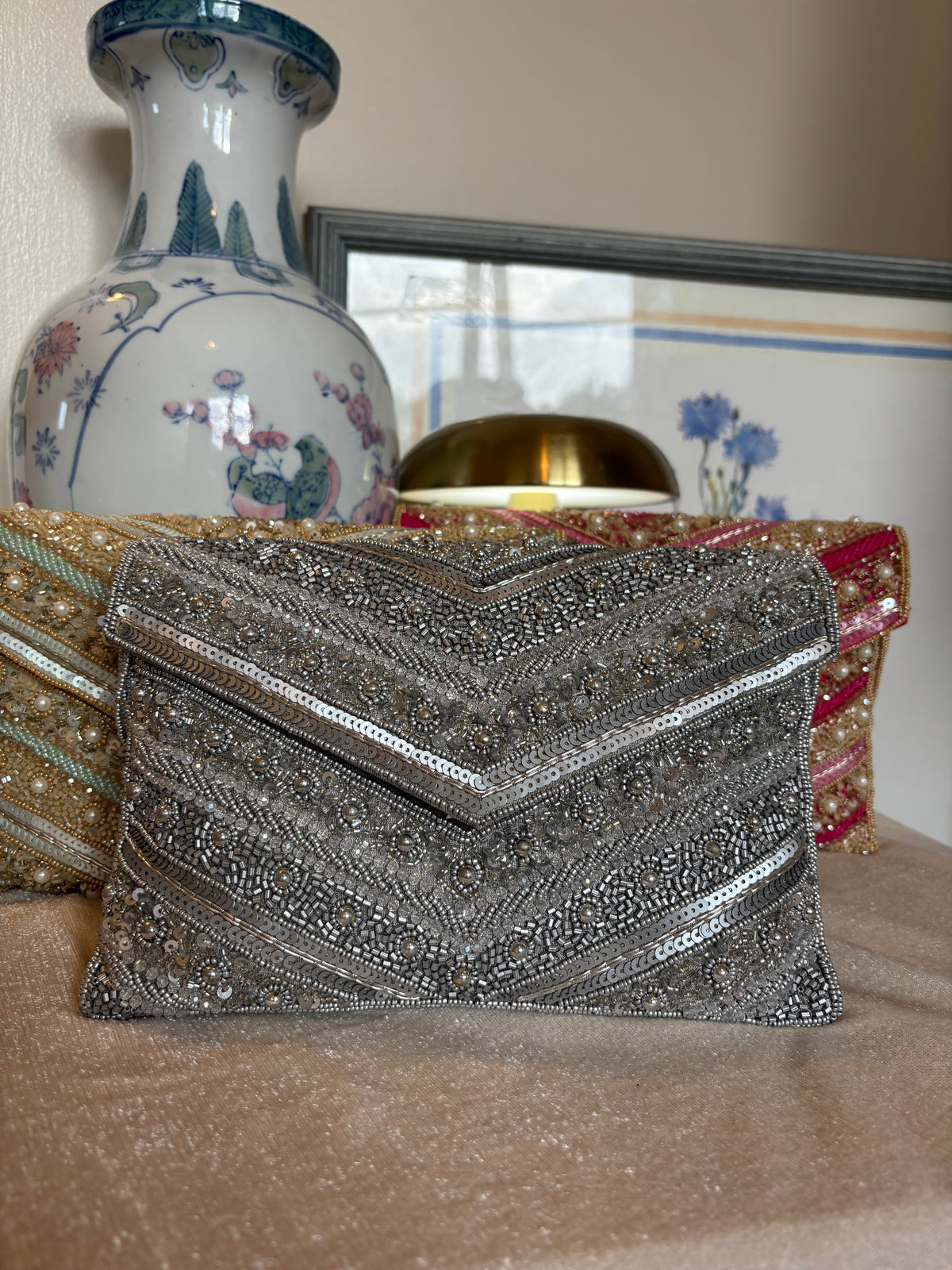 Handmade Sequin Flap Bag