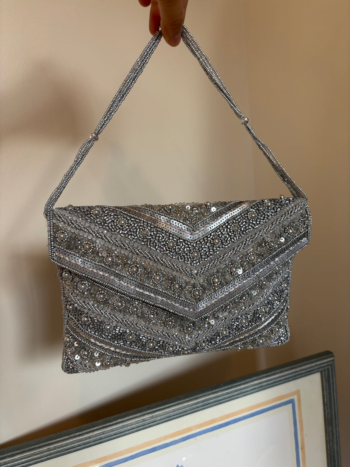 Handmade Sequin Flap Bag