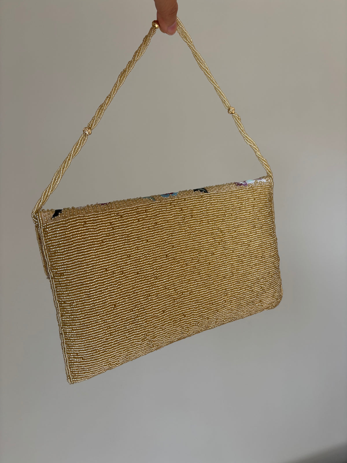 Floral Embroidered Clutch Bag