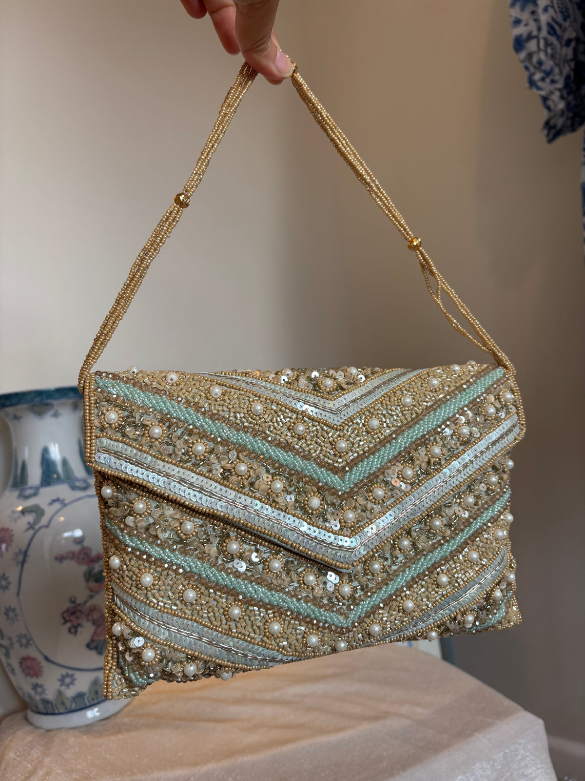 Handmade Sequin Flap Bag