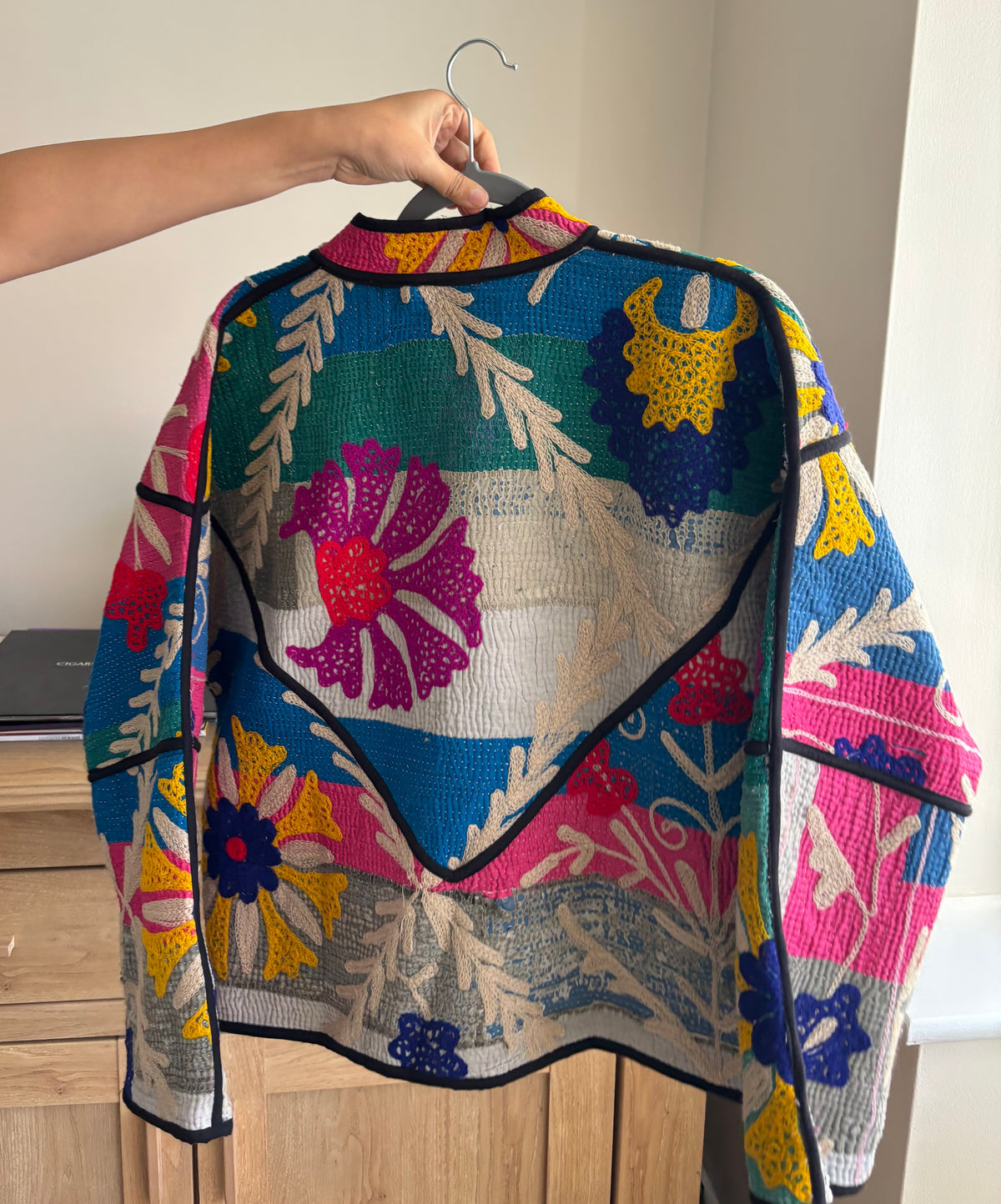 The Moonlit Kantha Jacket One of a Kind