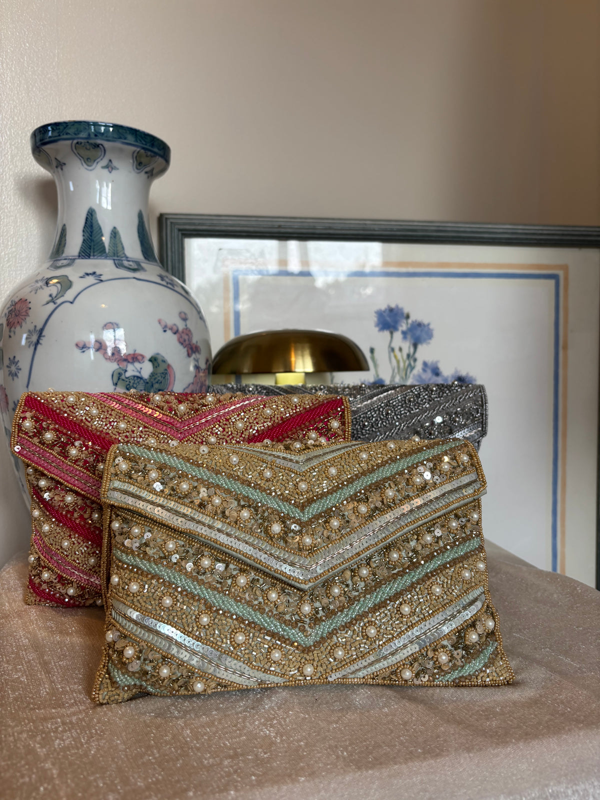 Handmade Sequin Flap Bag