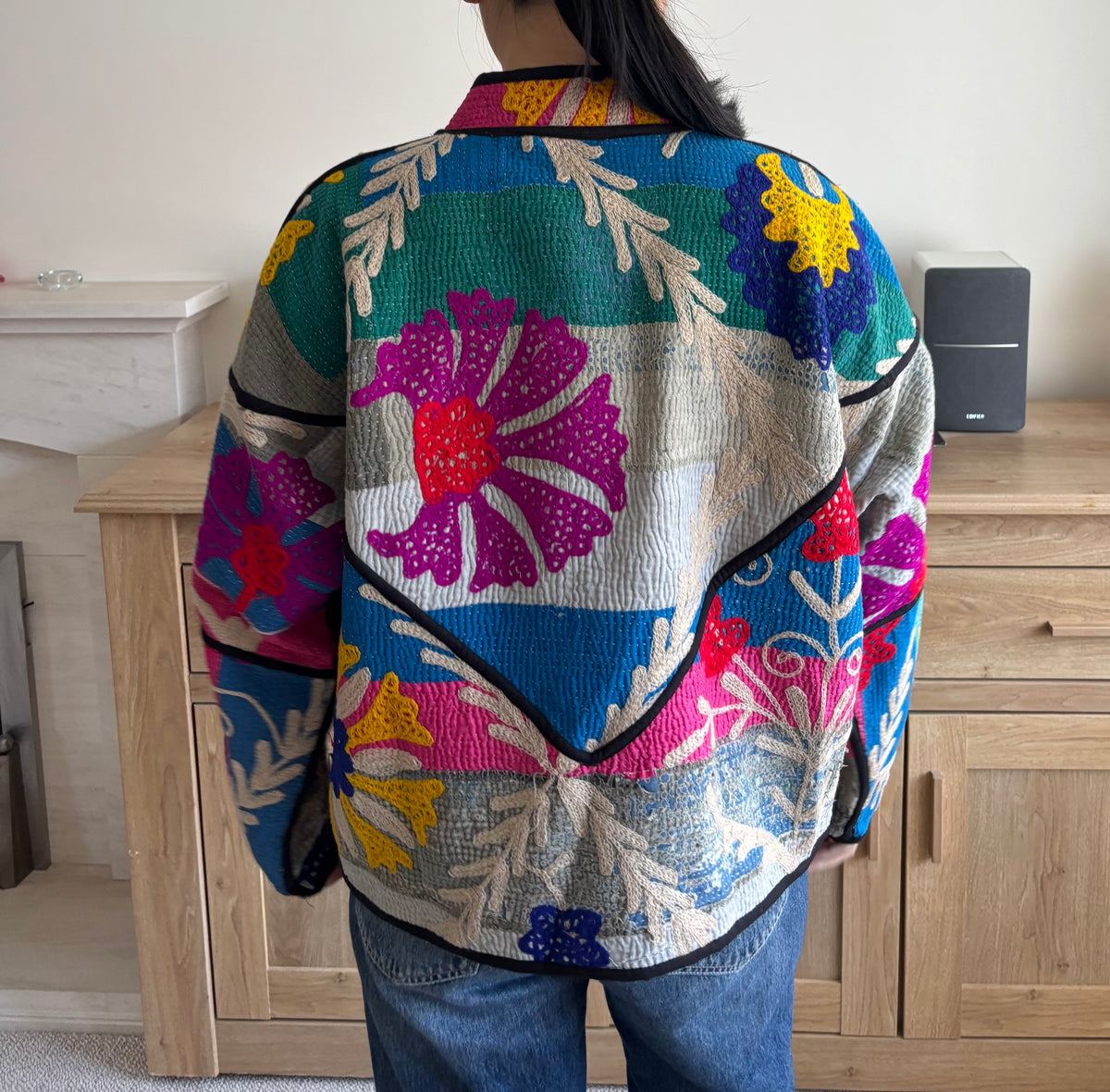 The Moonlit Kantha Jacket One of a Kind