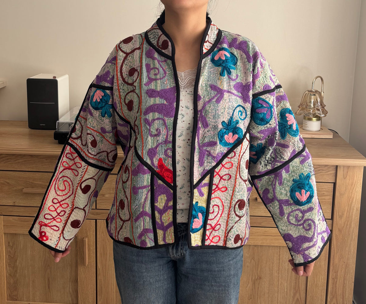 The Moonlit Kantha Jacket 2 One of a Kind