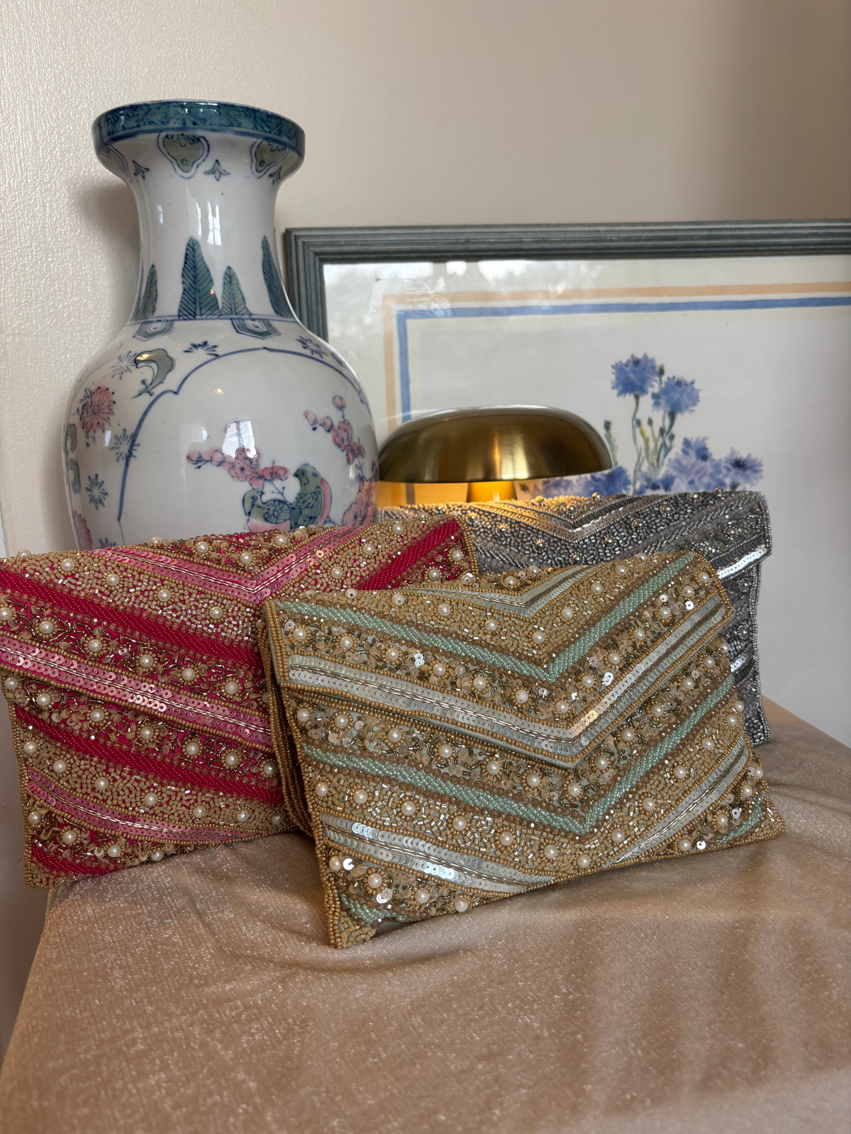 Handmade Sequin Flap Bag