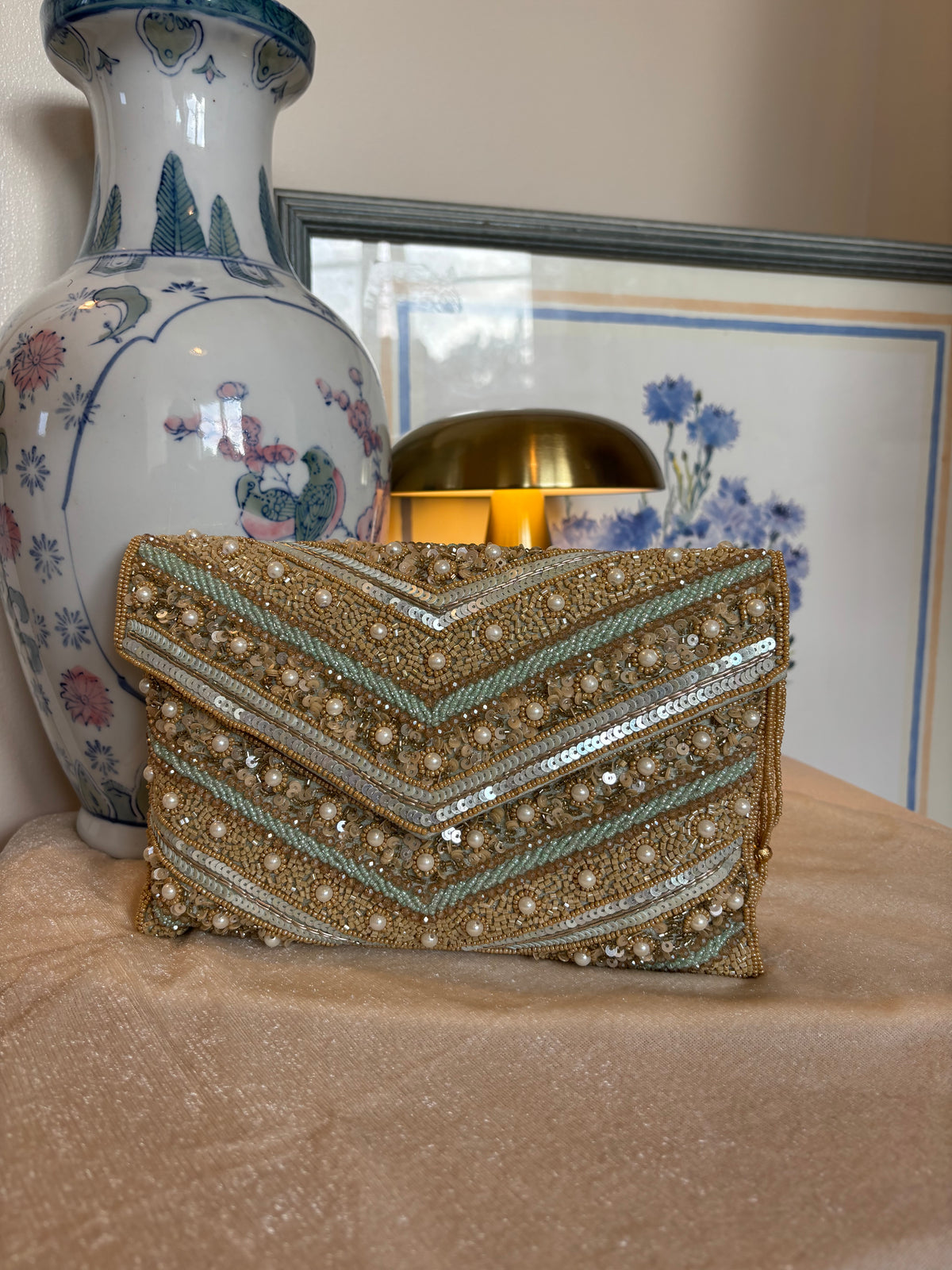 Handmade Sequin Flap Bag