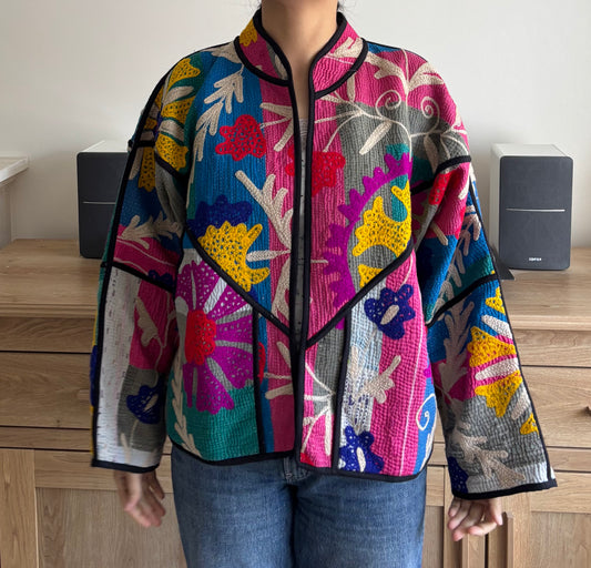 The Moonlit Kantha Jacket One of a Kind