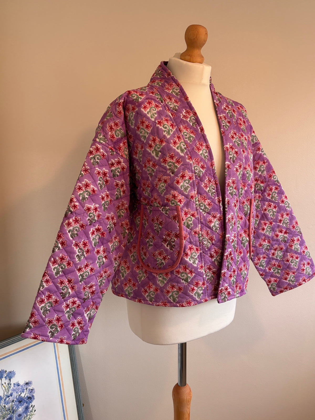 Meadow Reversible Cotton Quilted Jacket in Lavender