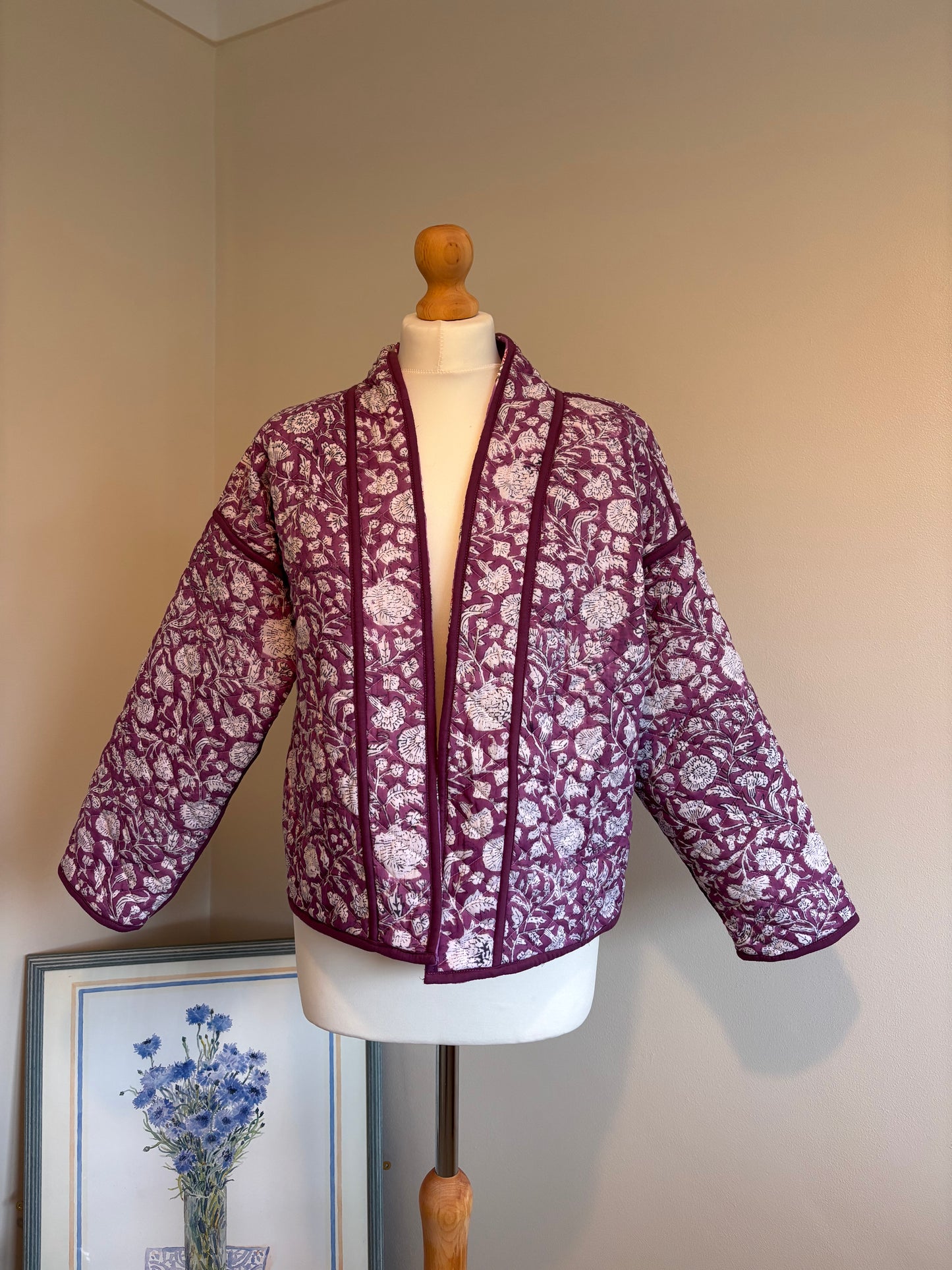 Meadow Reversible Cotton Quilted Jacket in Lavender